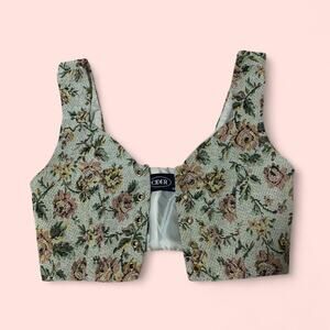Cider Floral Crop Top Size XS